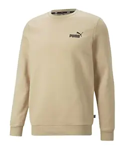 Puma Men's Cotton Crew Neck Sweatshirt (58668367_Light Sand_2XL)