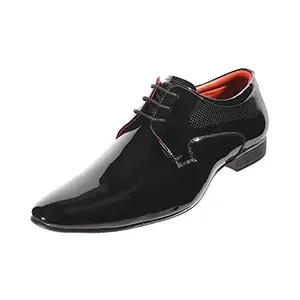 Mochi Men's Black Leather Lace-up Shoes 10-UK 44 (EU) (19-6495)