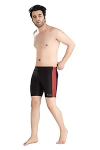 Rovars Santro TT Men's Synthetic Swimwear (Red, Black, Large)