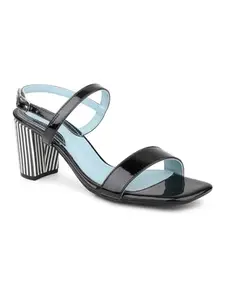 Inc.5 Women Black Embellished Party Block Heels