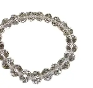 Retrend Design® Sfatik Ki Bracelet Spadigam Bracelet स्फटिक की ब्रेसलेट स्फटिक ब्रेसलेट Clear Quartz Crystal Bracelet Original Certified 5Mm Beads Diamond Cut Sphatik Bracelet White Sphatik Bracelet