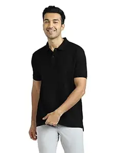 XYXX Men's Element 100% Combed Cotton Relaxed Fit Half Sleeve Polo T-Shirt