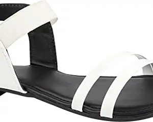 Shoetopia Womens White Stylish Trending Flats