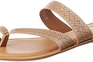Bata womens SHINE TR Beige Flat Sandal - 8 UK (5718419)