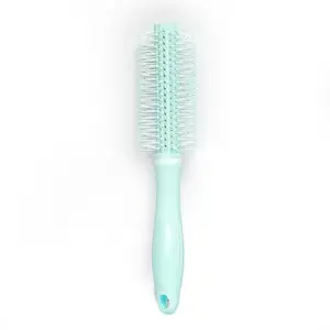 Roller Hair Comb for Styling & Volume – Round Barrel Brush with Soft Bristles | Anti-Frizz, Heat-Resistant | Perfect for Blow-Drying & Curling (Sky Blue)