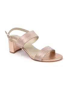 Carlton London Women Sandal,Rose Gold,UK-4