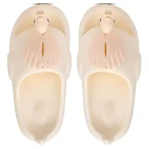 CASSIEY Outdoor light weight cute Swan slides slippers eva sandals for women- Cream