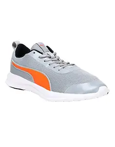 Puma Mens Flex EL MU Quarry-Vibrant Orange Running Shoe - 6 UK (37361204)