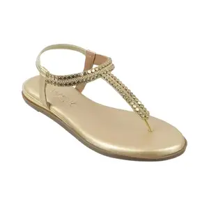 Catwalk Women Stylised Platforms Sandals 11046 (Gold-5)