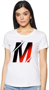 Typography Women Round Neck White T-Shirt CW_WPRNT#M002-S