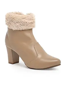 Flat n Heels Womens Beige Boots FnH B295-BG