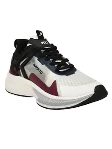 Impakto Volt Men's Stylish and Comfortable with Lace-Up Trendy Sports Running Shoe White