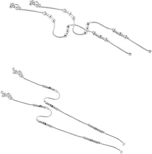 Lila Jewellery Traditional Jewellery For All Occassions Anklets Payal Pair for Women/Girls Alloy Anklet - Bzr_Combo Payal-114 & 119-(1-Pair Each)