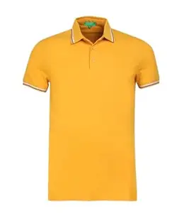 United Colors of Benetton Polo T Shirt | Collar Tshirts | Half Sleeves Plain T Shirt | Solid Polo T-Shirt with Colored Collar Tipping