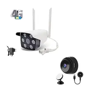 Camera Hub 4g 3g SIM Card Based WiFi Bullet Wireless Outdoor Security Camera, Full HD 1080p, IP66 with Night Vision, 2 Way Audio, Motion Detection