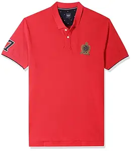 Generic Mens Formal Half Sleeve Regular Fit Cotton Polo T-Shirt for Daily Use Red