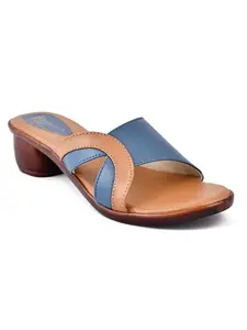 Padvesh Women Fashion Synthetic Leather Comfortable Casual Slip-on Block Heel Sandals