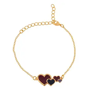 VOYLLA Valentine's Day Collection Enamelled Hearts Bracelet