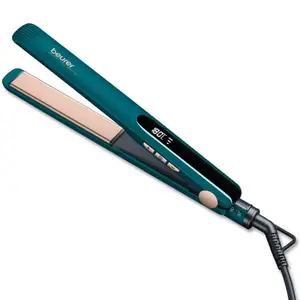 Beurer HS 50 Ocean Premium Hair Straightener with Ceramic Keratin Coating, LED Display,Suitable for all kind of hair