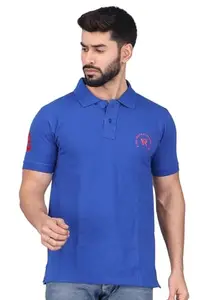 WILD ELEPHANT Fashionable Polo T-Shirts for Men | Men's Regular Fit Solid t Shirt | Gym wear Polo | Men s Collar Neck Tshirt/tee | Royal Blue Tshirt for Boys
