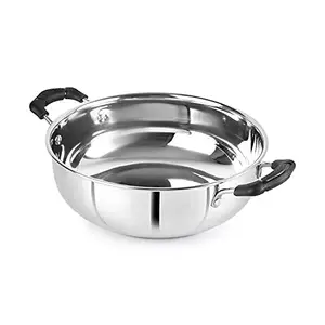SHIV HOME WORLD Stainless Steel Induction Compatible Kadhai,Size no 14, 2.5 LTR Capacity price in India.