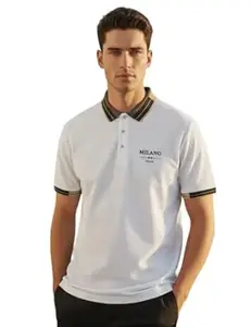 Glowic Men's Quick Dry Polyester Polo T-Shirt | Durable Regular Fit Collared Half Sleeve Tee | Wrinkle-Resistant Sports & Office Wear Polo for Men