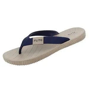 FLITE Daily USe Slippers for Women/Flip-flop for GIrls/Comofrtable slides for Ladies (Beige-Navy, 5)