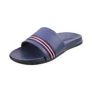 Mochi Mens Synthetic Blue Slippers (Size (7 UK (41 EU))