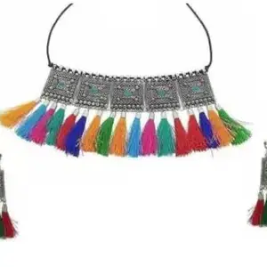 COSMO DUST Women Brass::::Dori Earring & Necklace Set | Multicolor | | SC-SGN-025MC |