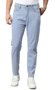 ADBUCKS Stretch Regular Fit Jeans for Men || Straight Jeans for Men’s || Light Blue