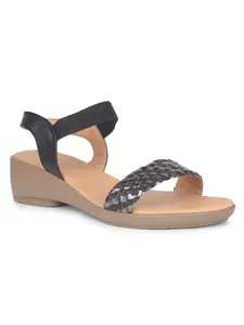 Bata Cecil Wedge Sandal Womens Casual Sandals In Black