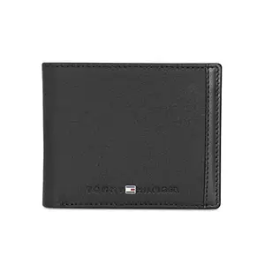 Tommy Hilfiger Matteo Men Leather Global Coin Wallet Black