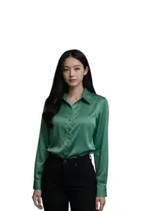 STYLOQUEEN FASHIONS Womens Satin Fabric Full Sleeve Shirt for Reguler Wear | Casual Wear
