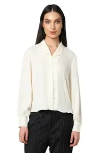 Van Heusen Women's Regular Fit Shirt (VWSFFRGPR80688_Cream