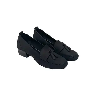 GLOBAL STEP Womens Tassel Loafers Bellies(Z2886) (Black, UK Footwear Size System, Adult, Women, Numeric, Medium, 7)
