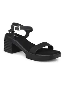 Inc.5 Women Black Platform Sandals