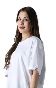 BEFYKAR Women Cotton Printed Over Size and Boyfrind - T-Shirt for Girls| Women | White L |C-T004