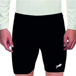 JUST RIDER Compression Men's Shorts Tights (Nylon) Skins for Gym, Running, Cycling, Swimming, Basketball, Cricket, Yoga, Football, Tennis, Badminton & Many More Sports (Black, S)