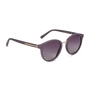 Voyage UV Protected, Polarized & Gradiant Purple & Clear Round Sunglasses for Women
