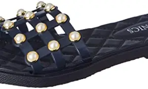 ICONICS Women's Sliders, Navy Blue, 7
