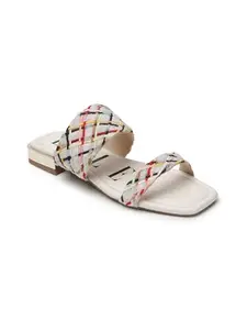ELLE Women Sandal,White,UK-6
