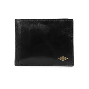 Fossil Ryan Black Leather Men's Wallet (ML3829001x 4.88"L x 0.21"W x 3.5"H)