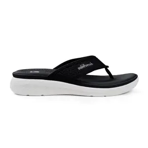 SOLETHREADS GRACE V| Stylish | Comfy | Super soft | Ultra-Light | Phylon | Slippers | Flip Flops for Women | UK5 | BLACK/WHITE