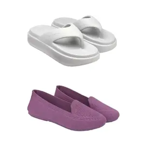 SPORTER Extra Soft Classic Casual wear with Ultra Soft Flexibility Technology Heels for Women's/Girl's(6108+2016) Multicolor