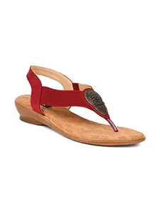 Bata Women's Helen Sandal Red 5 Kids UK (6615750)
