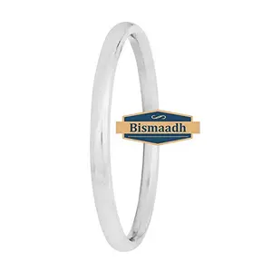 BISMAADH Sikh Punjabi Round Kada Stainless Steel Bracelet For Men & Women 7mm Thickness, 6.7cm