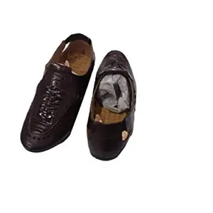 IDR Footwear Dark Brown Latest Stylist Casual Mojari/Nagra Shoes for Men Pack Of 2 Size-7