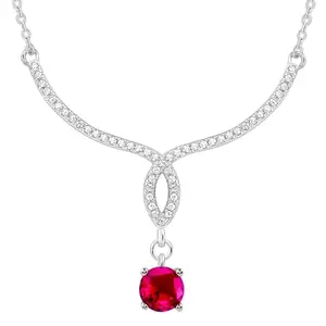GIVA 925 Silver Red Rebel Necklace| Necklace to Gift Women & Girls | With Certificate of Authenticity and 925 Stamp | 6 Months Warranty