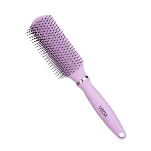 Vega Flat Hair Brush for Men and Women| Reduces Snags, Detangle and Tangles| Add Volume to Hair| All Hair Types, (E32-FB)