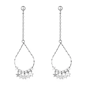 GIVA 925 Silver Starlit Dangler Earrings | Gifts for Girlfriend, Gifts for Women and Girls | With Certificate of Authenticity and 925 Stamp | 6 Month Warranty*